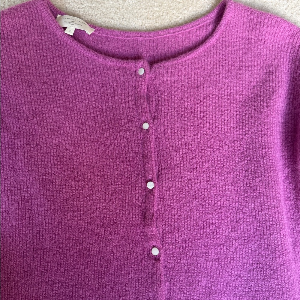 Sezane orchid Gaspard cardigan - Picture 4 of 9